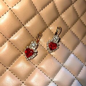 Ruby Red Sparkle Earrings